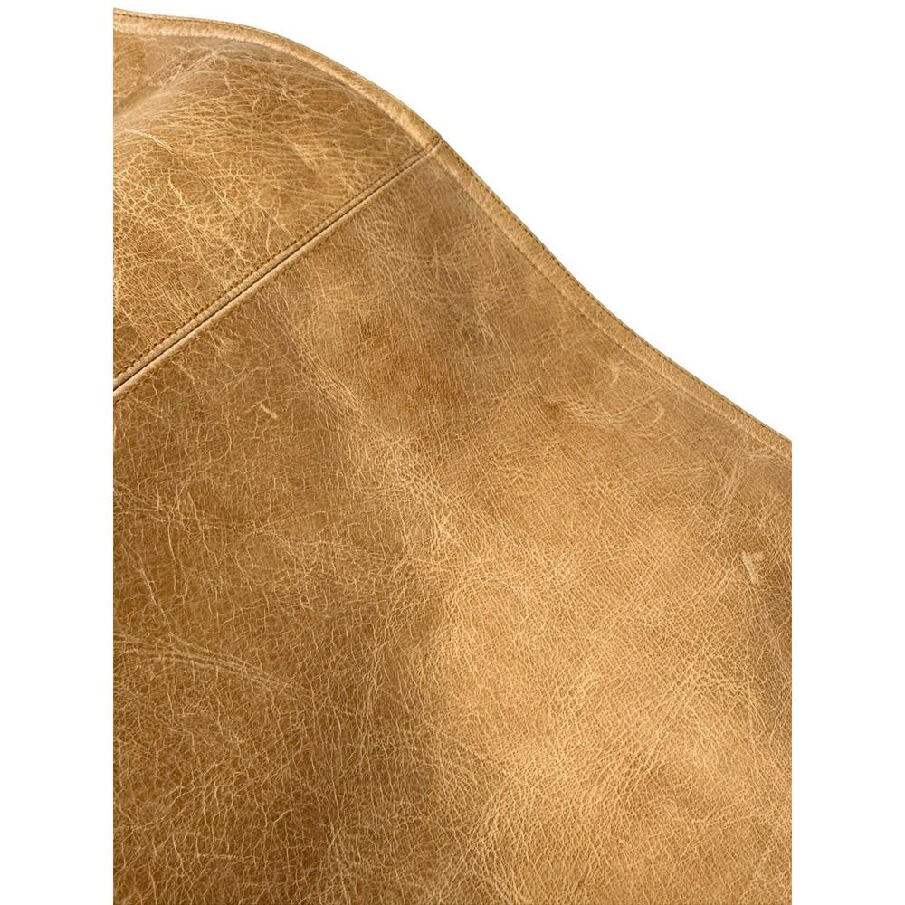 Villa Classic Home Pottery Barn Leather Lumbar Pillow Cover Light Brown 26" READ - Picture 2 of 13